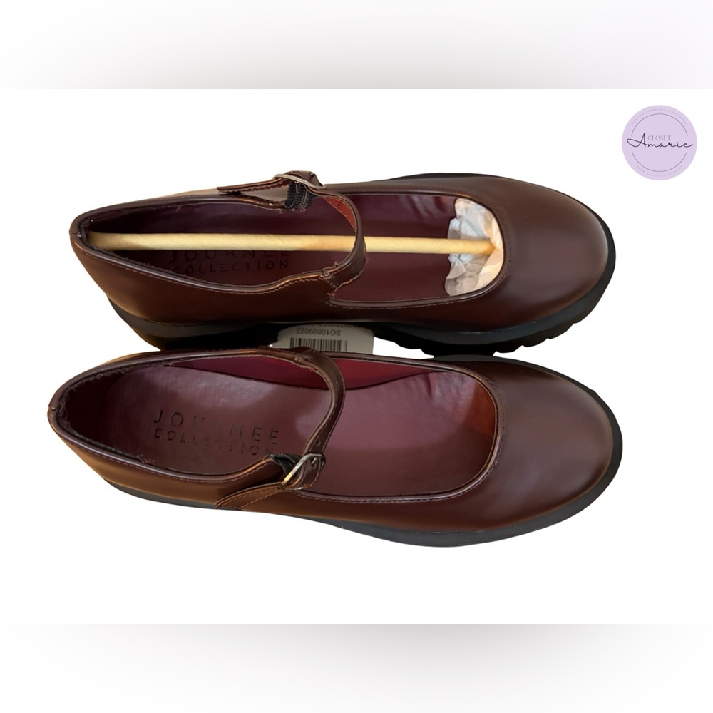 NIB | Journee Kamie Mary Jane Loafer | Maroon | Size 6